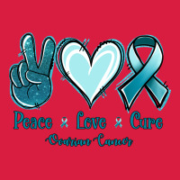 Peace Love Cure Ovarian Cancer Premium Hoodie | Teevron