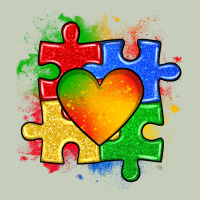 Autism Puzzle Pieces Heart Long Sleeve Tee | Teevron
