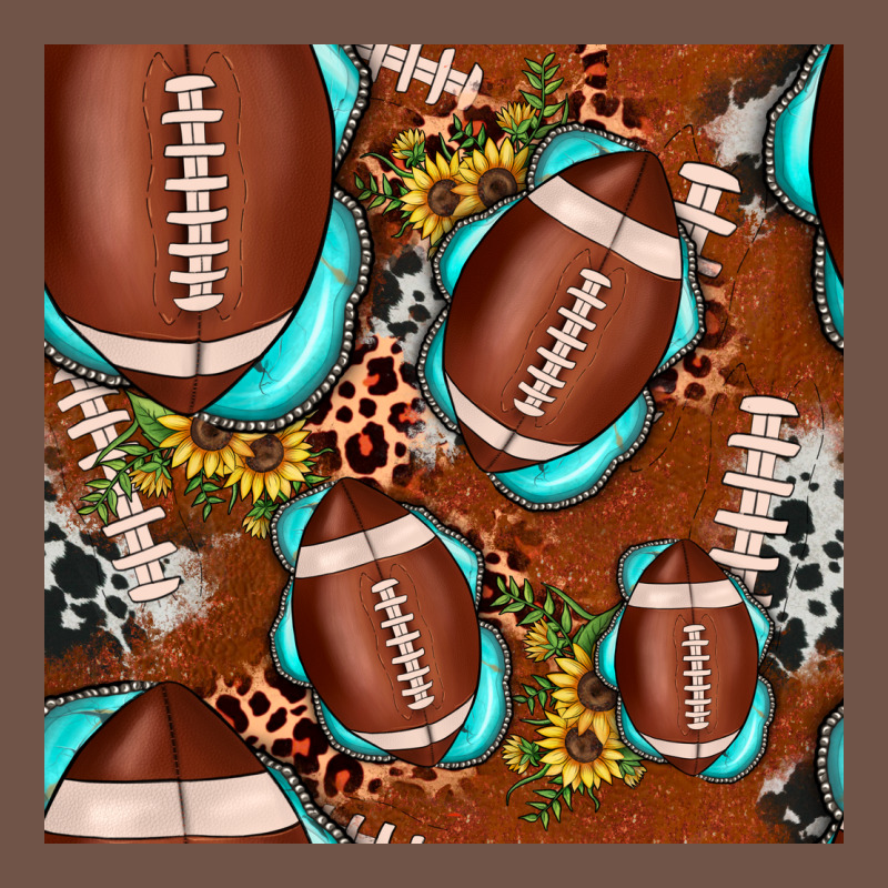 Football Leopard Gemstone Sunflower Seamless Pattern Premium Sweatshirt by JahusDesignShop | Teevron
