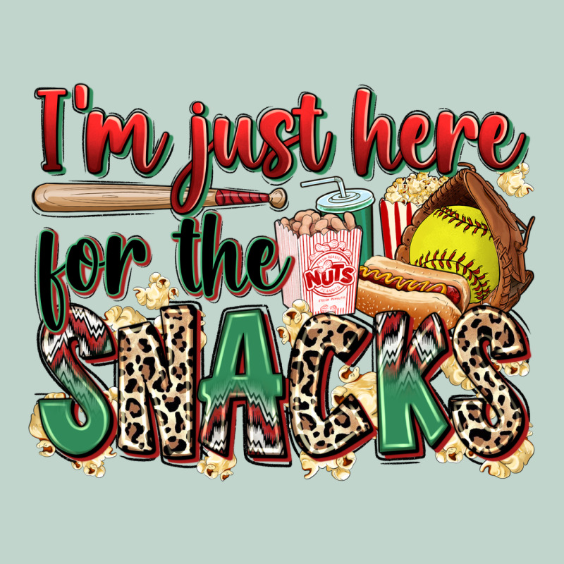 I'm Just Here For The Snacks Softball Zipper Hoodie by Zillion Design Studio | Teevron