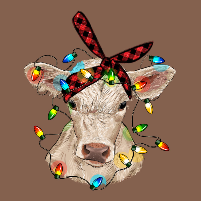 Charolais Calf With Christmas Lights Baby Cow Zipper Hoodie by RanaPortraitStore | Teevron