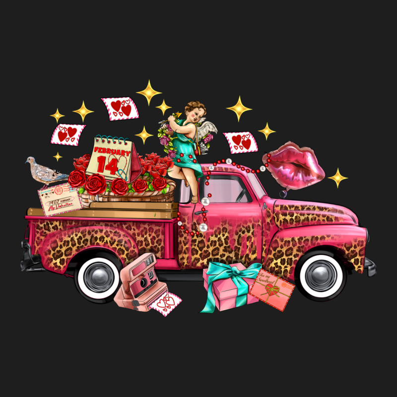 Valentine's Day Truck Photography Love Side View Heavyweight Hoodie by FaDigitalArtStudio | Teevron