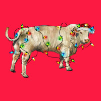 Charolais Bull With Christmas Lights Zipper Hoodie | Teevron