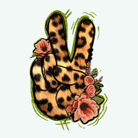 Leopard Floral Peace Sign Premium Hoodie | Teevron