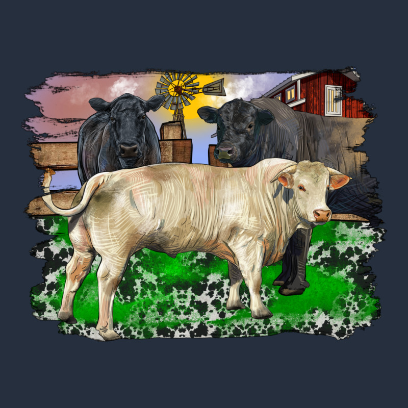 Charolais Bull Black Angus Cattle And Bull With Barnyard And Cowhide Zipper Hoodie by RanaPortraitStore | Teevron