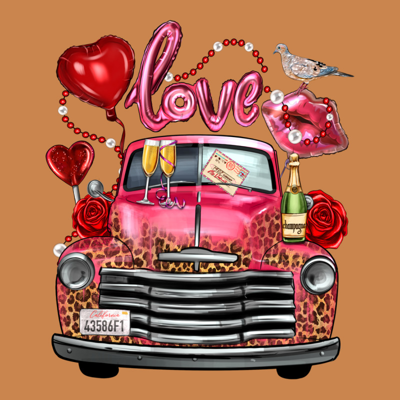Valentine's Day Truck Love Bird Letter Heavyweight Hoodie by FaDigitalArtStudio | Teevron