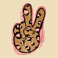 Gold Glitter Pink Leopard Peace Sign Premium Hoodie | Teevron