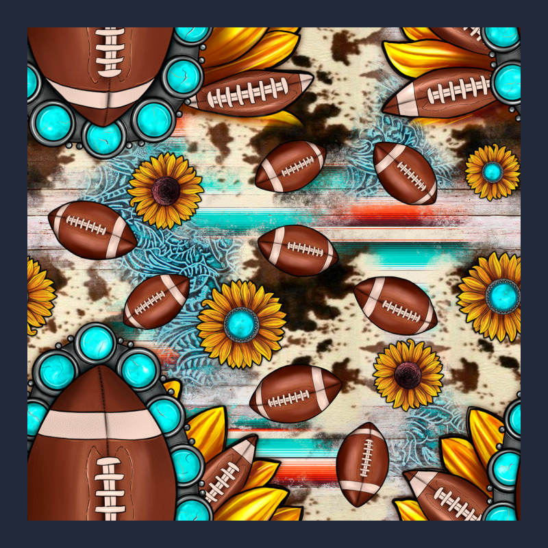 Football Cowhide Sunflower Seamless Pattern Premium Sweatshirt by JahusDesignShop | Teevron