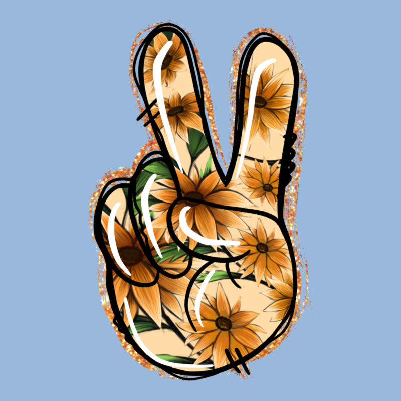 Floral Gold Peace Sign Premium Hoodie by Jasminsmagicworld | Teevron