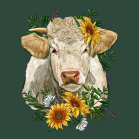 Charolais Cattle With Sunflowers Zipper Hoodie | Teevron