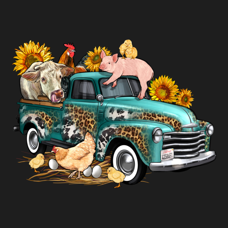 Western Farm Truck Coop Animals Farm Animals Heavyweight Hoodie by FaDigitalArtStudio | Teevron