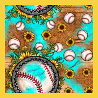 Baseball Turquoise Sunflower Seamless Pattern Premium Sweatshirt | Teevron