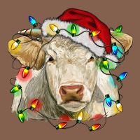 Charolais Cattle Cow With Christmas Lights And Hat Zipper Hoodie | Teevron