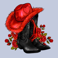 Valentines Day Cowboy Boots Red  And Roses Long Sleeve Tee | Teevron