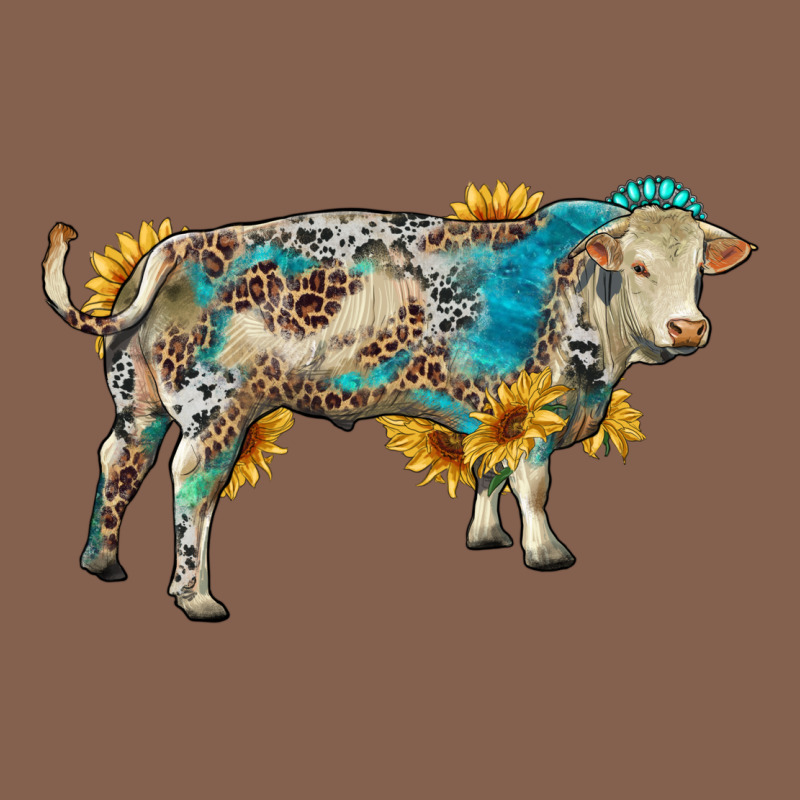 Charolais Bull With Sunflowers And Gemstone Western Patterns Zipper Hoodie by RanaPortraitStore | Teevron