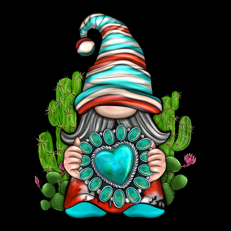 Western Gnome With Turquoise Gemstone Long Sleeve Tee by texasbilliewilder | Teevron