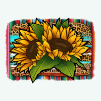 Sunflower With Serape Background Premium Hoodie | Teevron