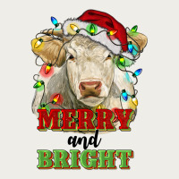 Merry And Bright Charolais Cattle Cow With Christm Zipper Hoodie | Teevron