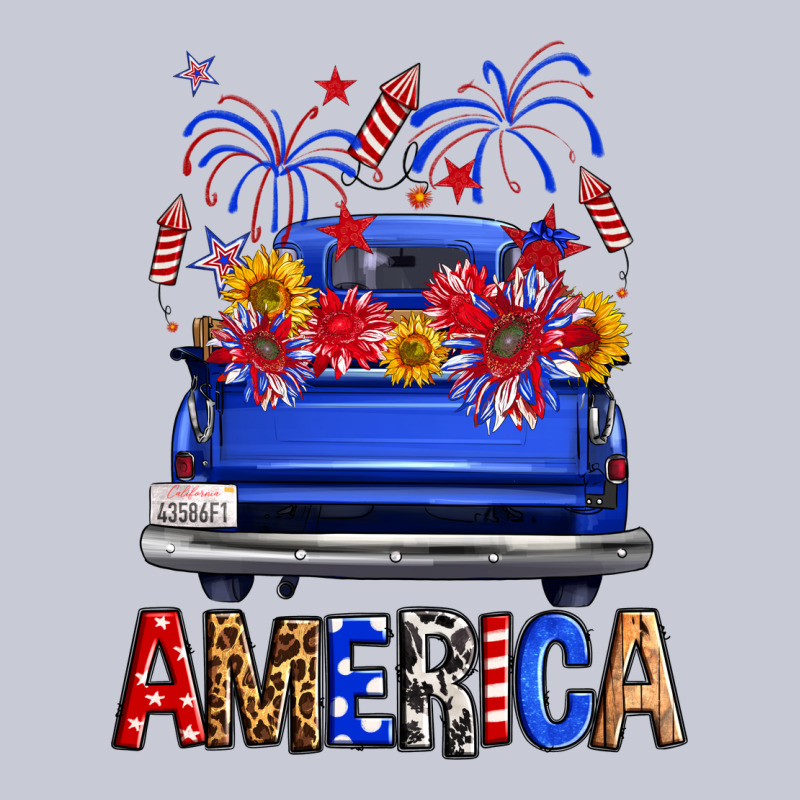 Western Fourth Of July America Truck Heavyweight Hoodie by FaDigitalArtStudio | Teevron