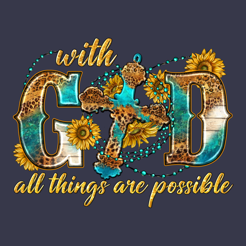With God All Things Are Possible With Cross Long Sleeve Tee by texasbilliewilder | Teevron