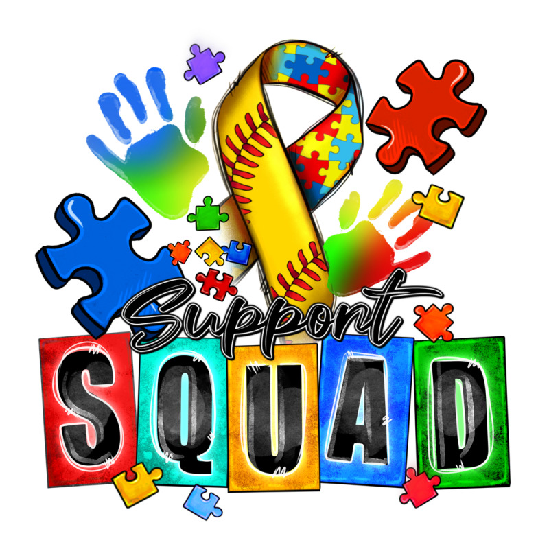 Softball Support Squad Autism Long Sleeve Tee by Zillion Design Studio | Teevron
