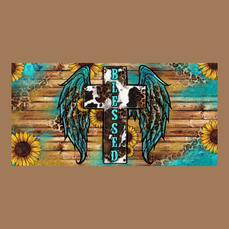 Western Blessed Cros Sunflowers Licence Plate Classic Tee by RanaPortraitStore | Teevron