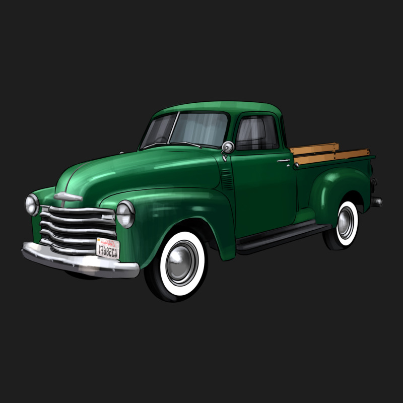 Western Green Truck Right 34 View Heavyweight Hoodie by FaDigitalArtStudio | Teevron