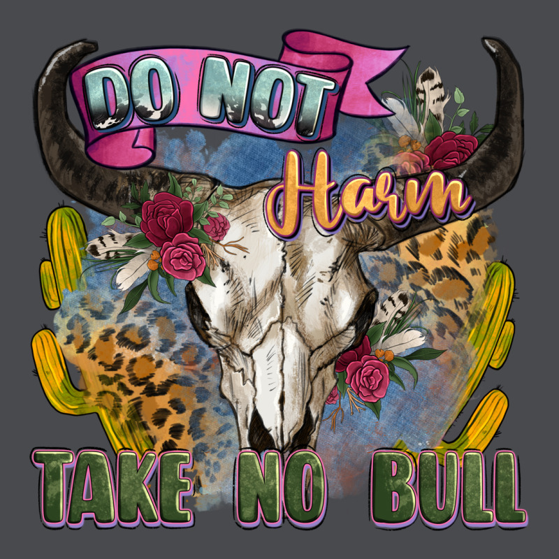 Do Not Harm Take No Bull Cow Skull Zipper Hoodie by Zillion Design Studio | Teevron