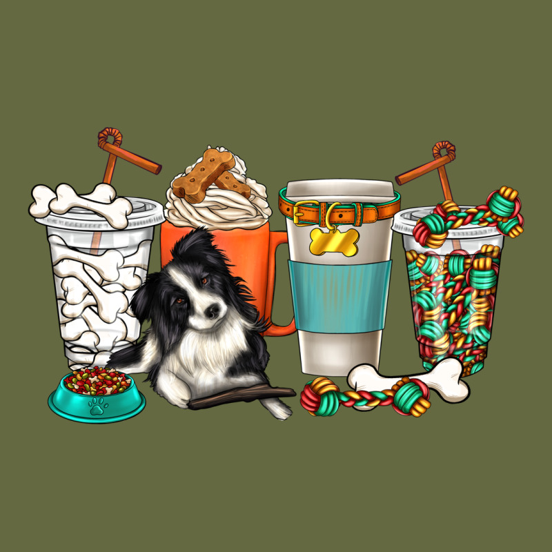 Alaskan Border Collie Dog Coffee Cups Long Sleeve Tee by texasbilliewilder | Teevron