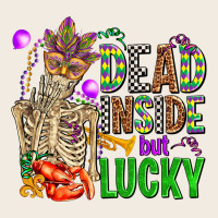 Mardi Gras Dead Inside But Lucky  With Skeleton Premium Sweatshirt | Teevron