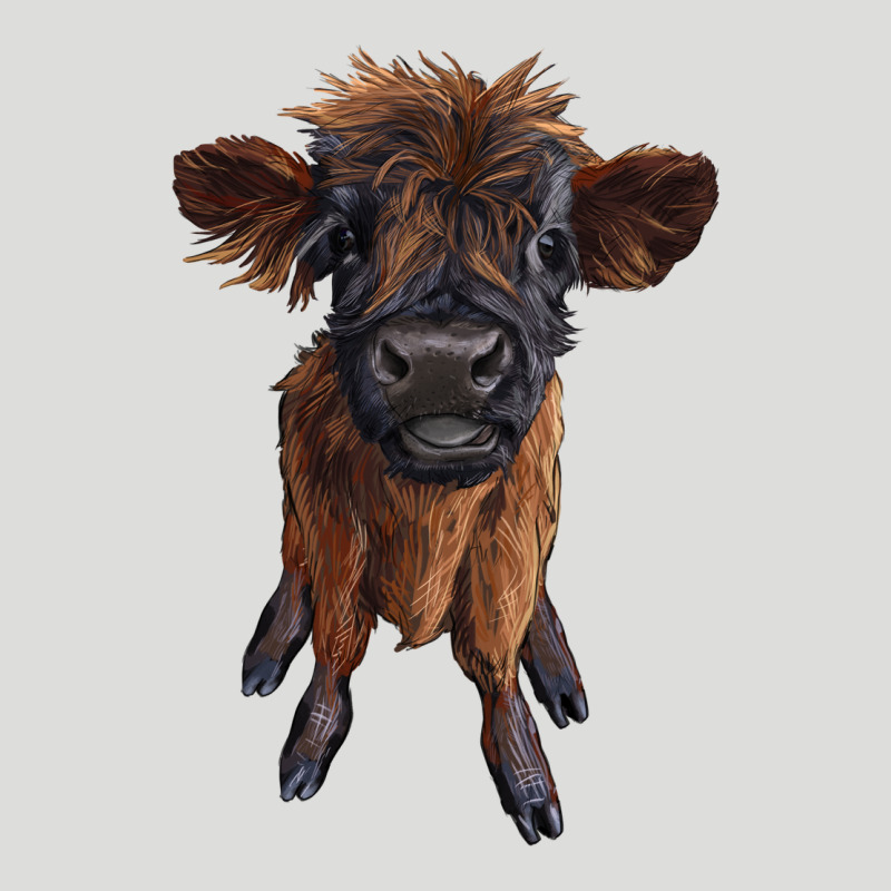 Highland Cow Calf Zipper Hoodie by RanaPortraitStore | Teevron
