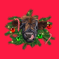 Christmas Highland Calf Zipper Hoodie | Teevron