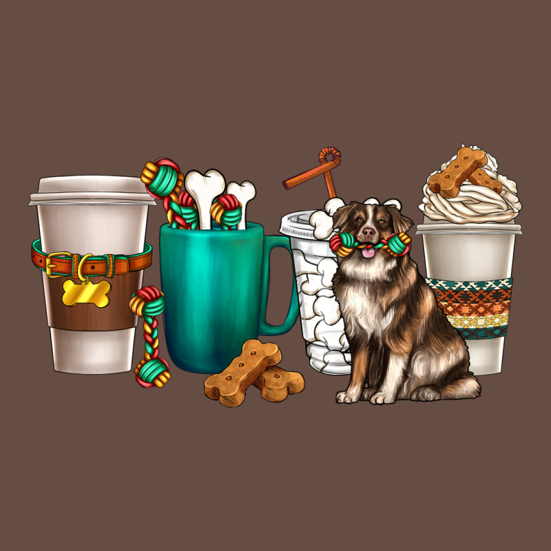 Australian Shepherd Dog Coffee Cups Long Sleeve Tee by texasbilliewilder | Teevron