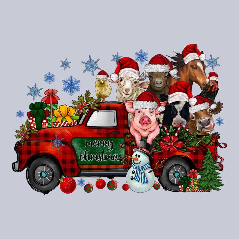 Christmas Farm Animals Truck Heavyweight Hoodie by RacoonDesign | Teevron