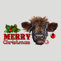 Merry Christmas Highland Calf With Candy Cane Zipper Hoodie | Teevron