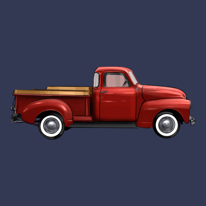 Western Red Truck Right Side View Heavyweight Hoodie by FaDigitalArtStudio | Teevron