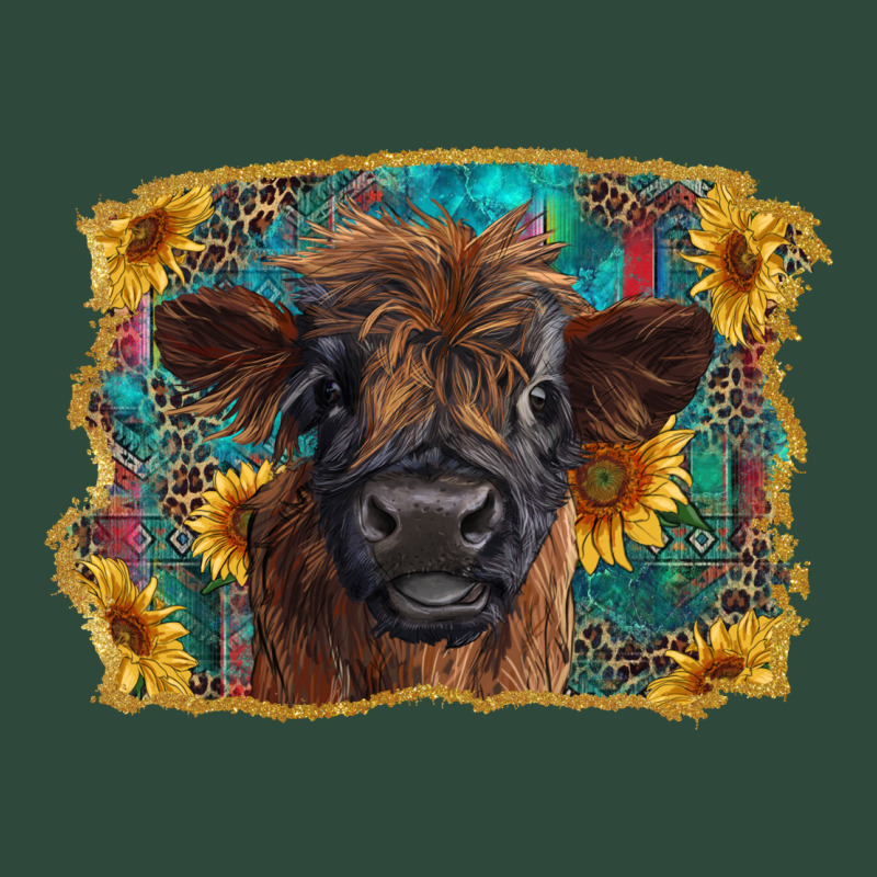 Highland Cow Calf With Western Background Zipper Hoodie by RanaPortraitStore | Teevron
