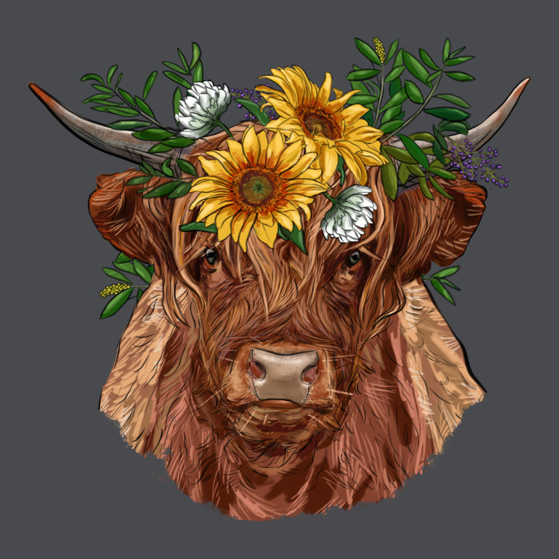 Highland Cow With Sunflowers Zipper Hoodie by RanaPortraitStore | Teevron