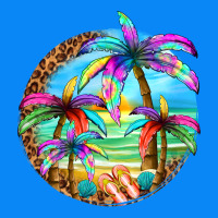 Summer Colorful Palms Zipper Hoodie | Teevron