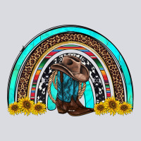 Western Cowboy Boots Sunflowers Rainbow Zipper Hoodie | Teevron