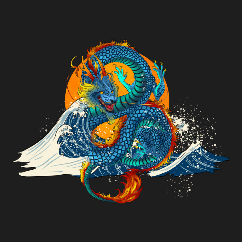 Blue Dragon Ocean Waves And Sun Classic Tee by RanaPortraitStore | Teevron