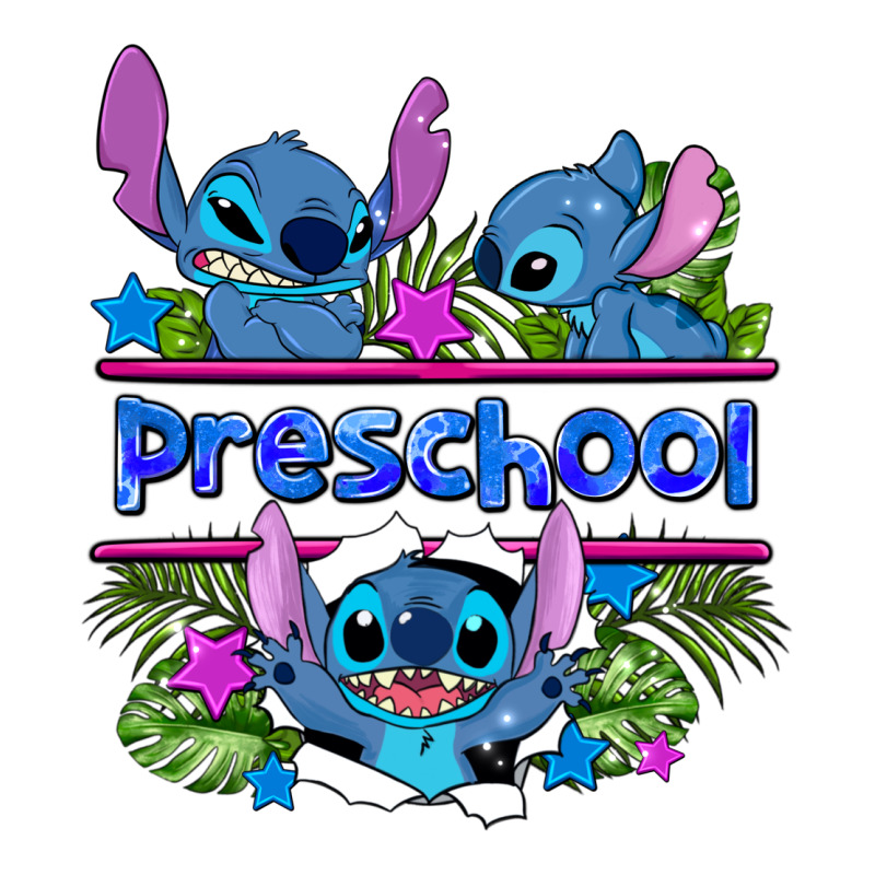 Preview Flower Stitch Blue Preschool Long Sleeve Tee by AdoDesignShop | Teevron