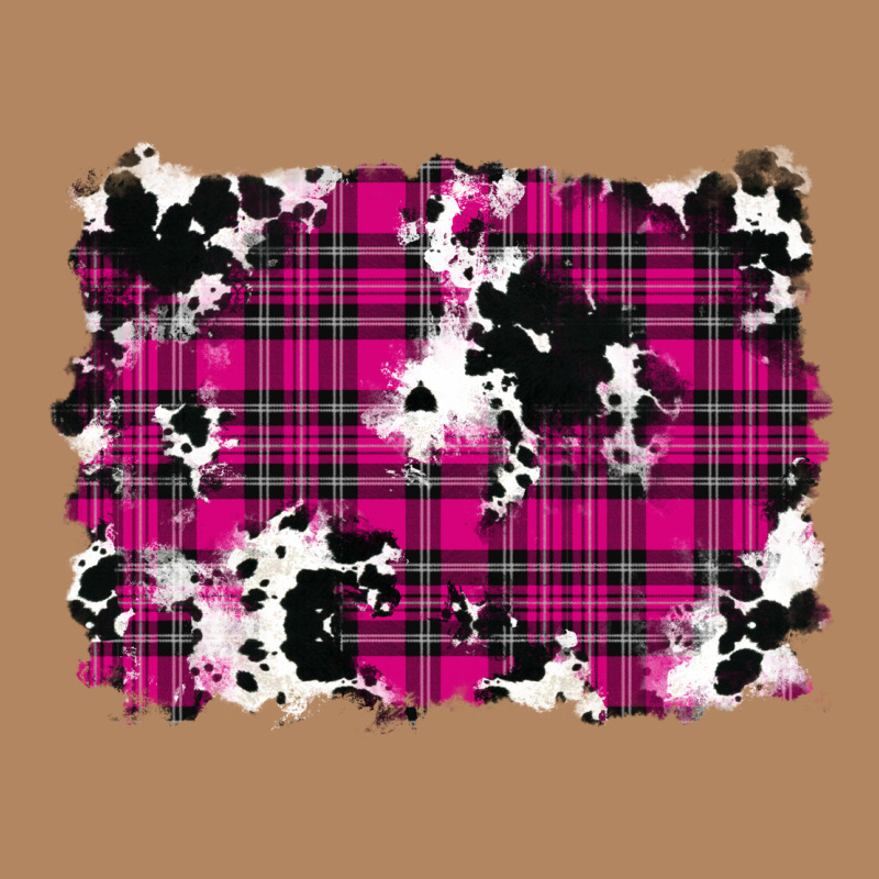 Pink Christmas Plaid Cowhide Pattern Background Long Sleeve Tee by RanaPortraitStore | Teevron