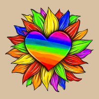 Lgbtq Color Heart And Sunflower Heavyweight Hoodie | Teevron