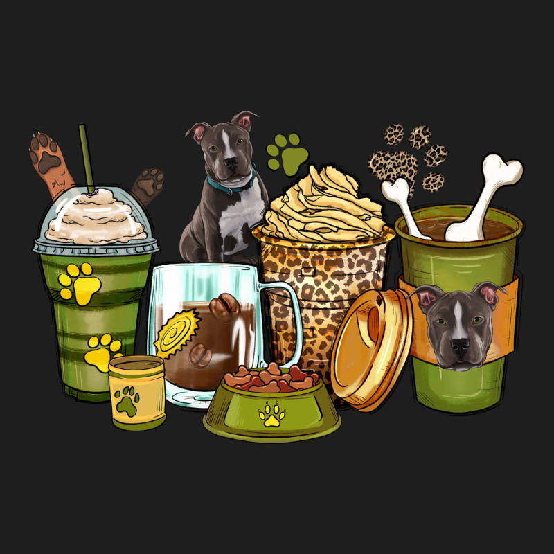 Pitbull Coffee Cups Classic Tee by Zillion Design Studio | Teevron