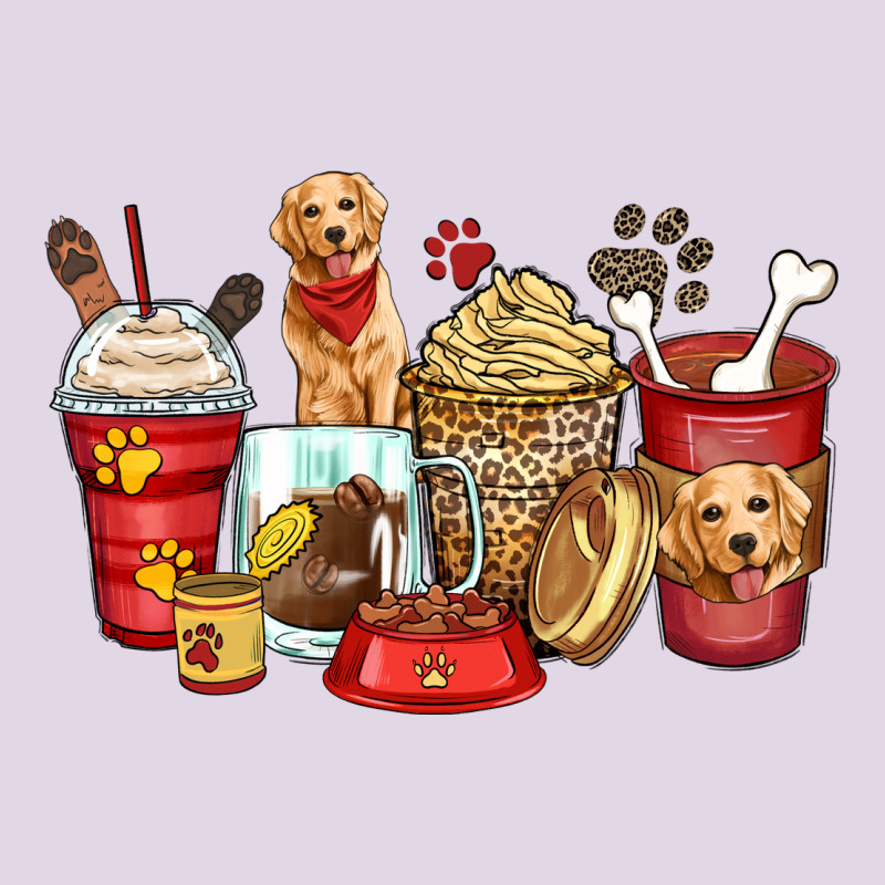 Golden Retriever Coffee Cups Classic Tee by Zillion Design Studio | Teevron