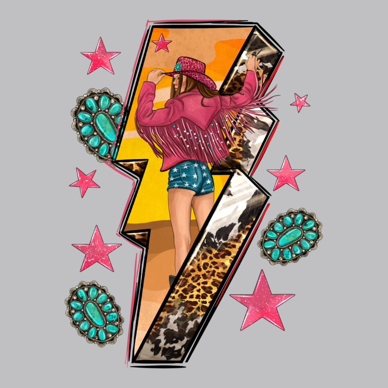 Cowgirl With Lightning Bolt Long Sleeve Tee by texasbilliewilder | Teevron