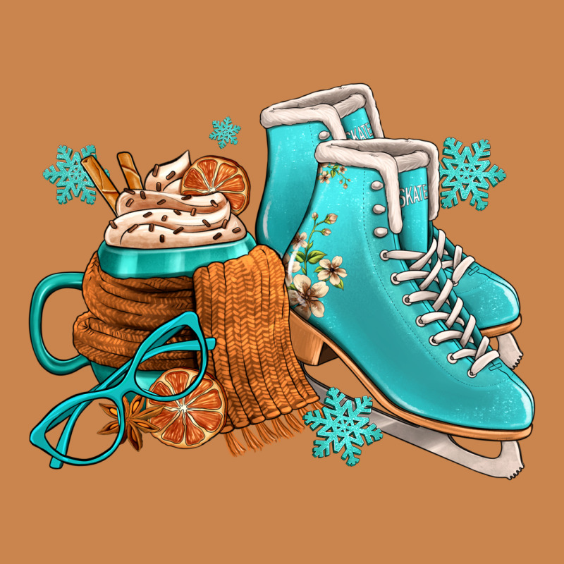 Winter Ice Skating Boots And Coffee Heavyweight Hoodie by FaDigitalArtStudio | Teevron