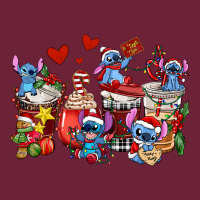 Christmas Stitch Coffee Cups Long Sleeve Tee | Teevron