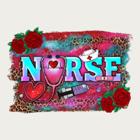 Valentine's Day Nurse With Leopard And Turquoise Background Zipper Hoodie | Teevron